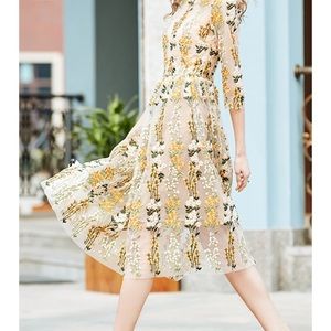 Beautiful NWT embroidered Metsui dress-sold out